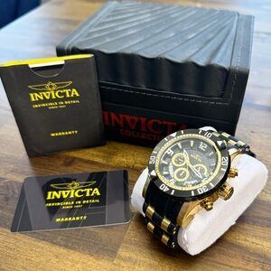 ‼️DEAL‼️ MENS INVICTA PRO DIVER CHRONOGRAPH 50MM WATCH IN GOLD TONE